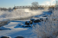 A winter morning in Riverfront Park, Yorkville, IL