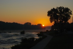 Summer sunrise on the Fox River near Yorkville, IL