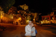 Newlyweds Jon and Emily Thomas in Porto Venere, Italy