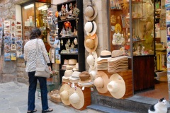 Hats for sale in Sachille, Italy