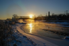 A cold morning on the Fox River near Yorkville, IL