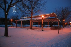 Winter in Yorkvile, IL Riverfront Park