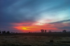 Autumn sunset in northern Illinois