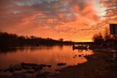 Boat launching at daybreak on the Fox River