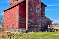 The historic Hogan Grain Elevator on the I&M Canal in Seneca, Il
